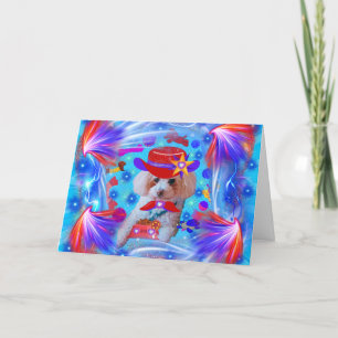 Tarjeta de felicitación de Poodle