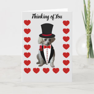 Tarjeta de Felicitación de Poodle Pensando en Ti