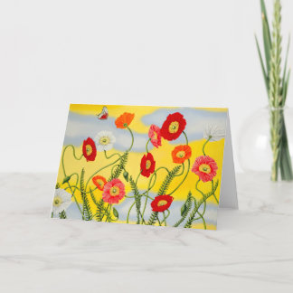 Tarjeta de felicitación de Poppies