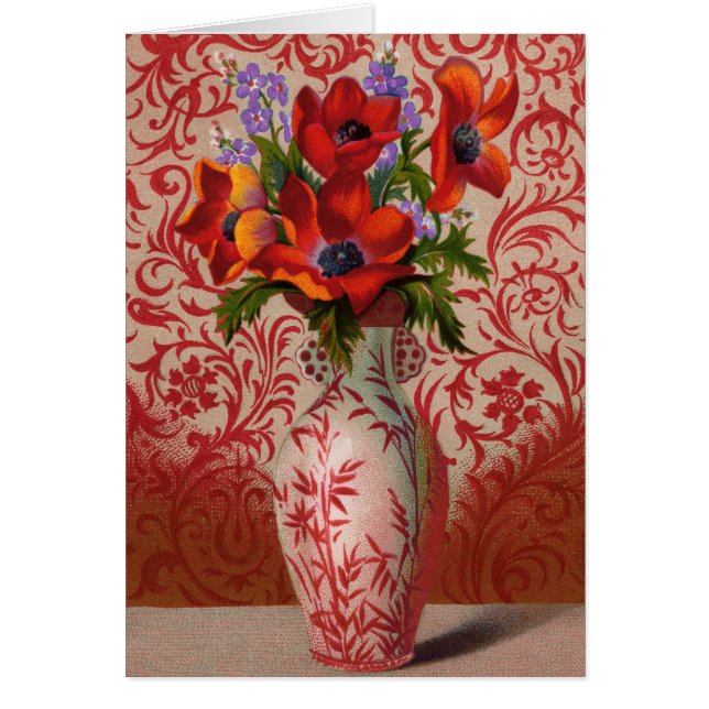 Tarjeta de felicitación de Poppies (Frente)