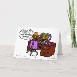Tarjeta de felicitación de portafolio de acciones