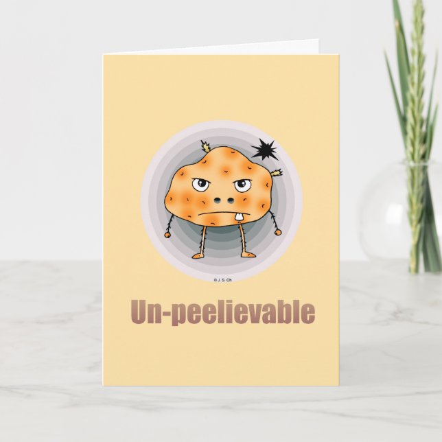 Tarjeta de felicitación de potato poun - No peelib (Anverso)