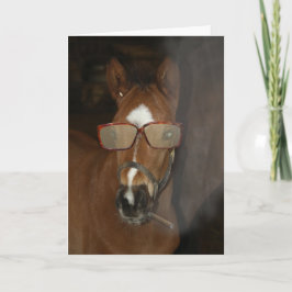 Tarjeta de felicitación de potrillo de caballo div