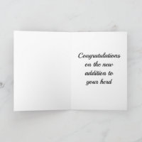 Tarjeta de felicitación de potrillo de caballo div