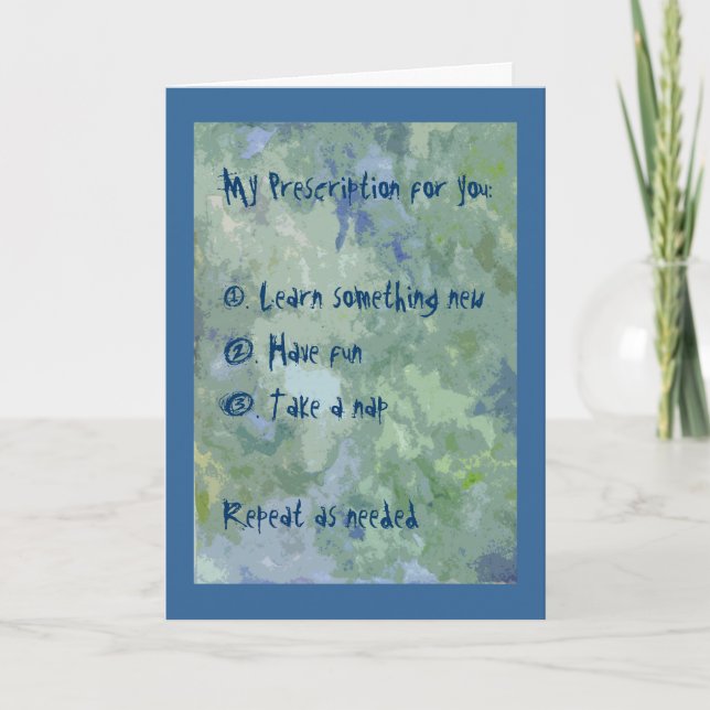 Tarjeta de felicitación de prescripción (Anverso)