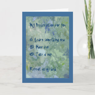 Tarjeta de felicitación de prescripción