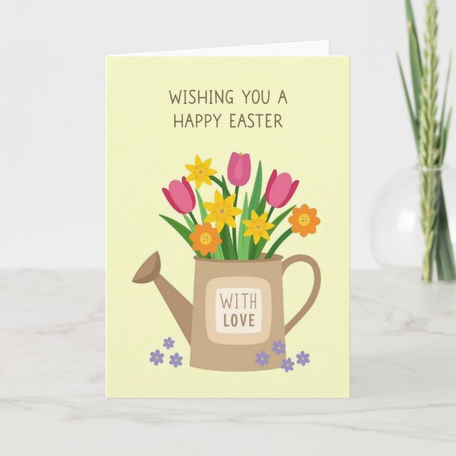 Tarjeta de felicitación de primavera con amor (Anverso)