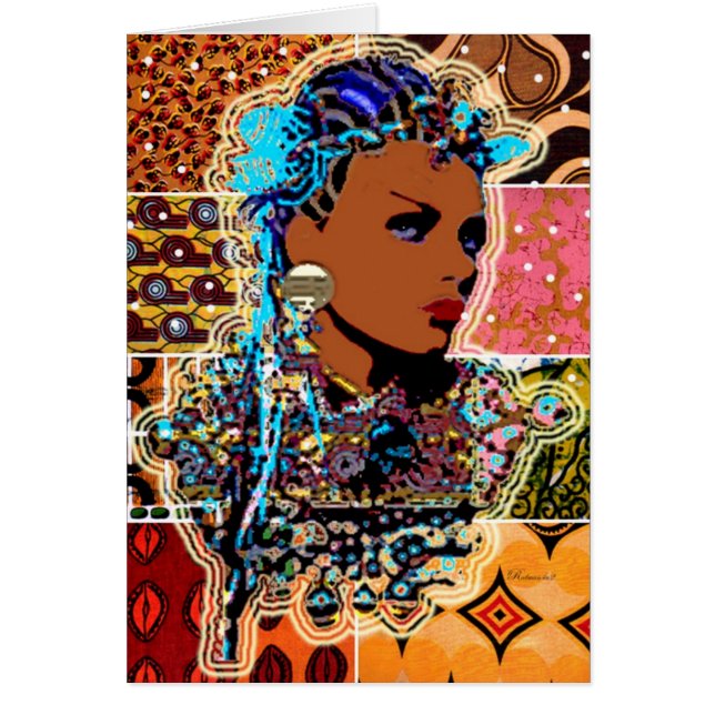 Tarjeta de Felicitación de Princesa Africana (Frente)