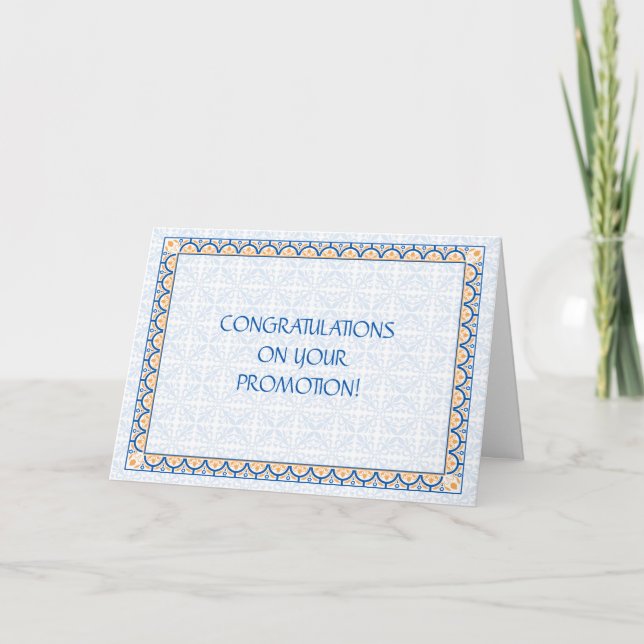 Tarjeta de felicitación de promoción Patrones y fr (Anverso)