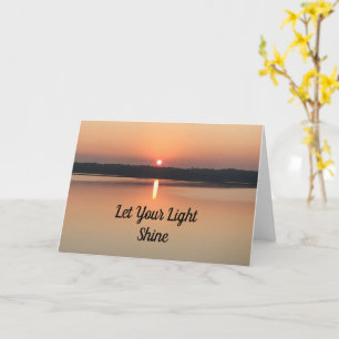 Tarjeta de felicitación de puesta de sol 'Deja que