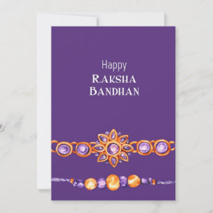 Tarjeta de felicitación de pulseras Raksha Bandhan
