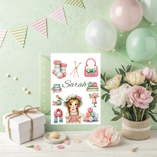 Tarjeta de felicitación de punto elegante