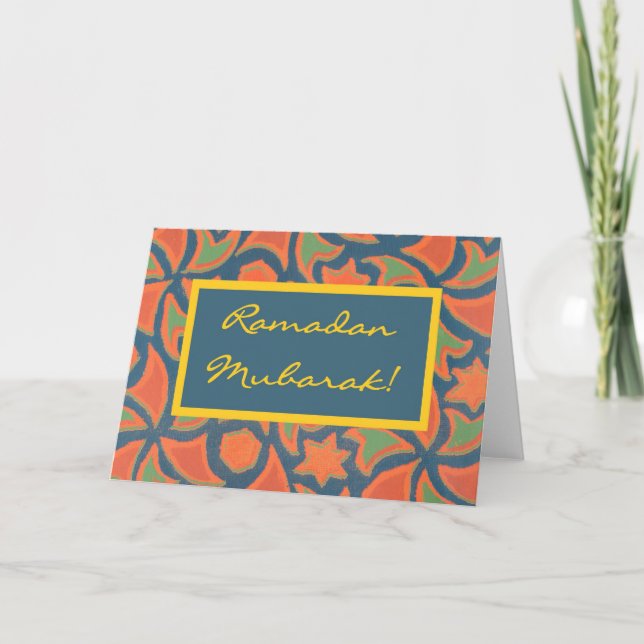 Tarjeta de felicitación de Ramadan Mubarak (Anverso)