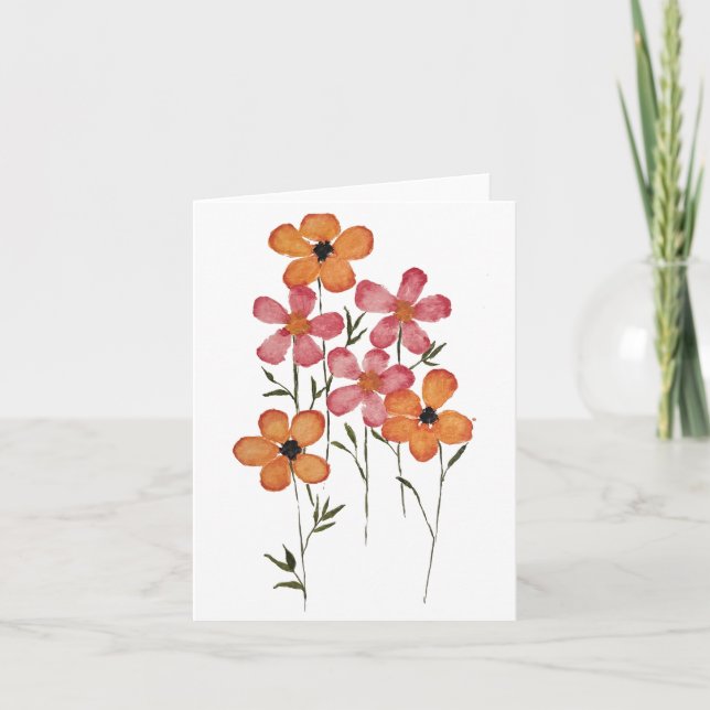 Tarjeta de felicitación de ramillete silvestre (Anverso)