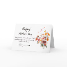 Tarjeta de felicitación de ramo de flores del Día 