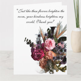 Tarjeta de felicitación de ramo floral de eleganci