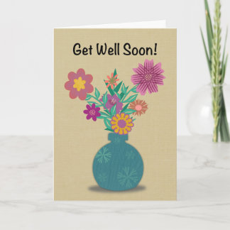 Tarjeta de felicitación de ramo floral de pronta r