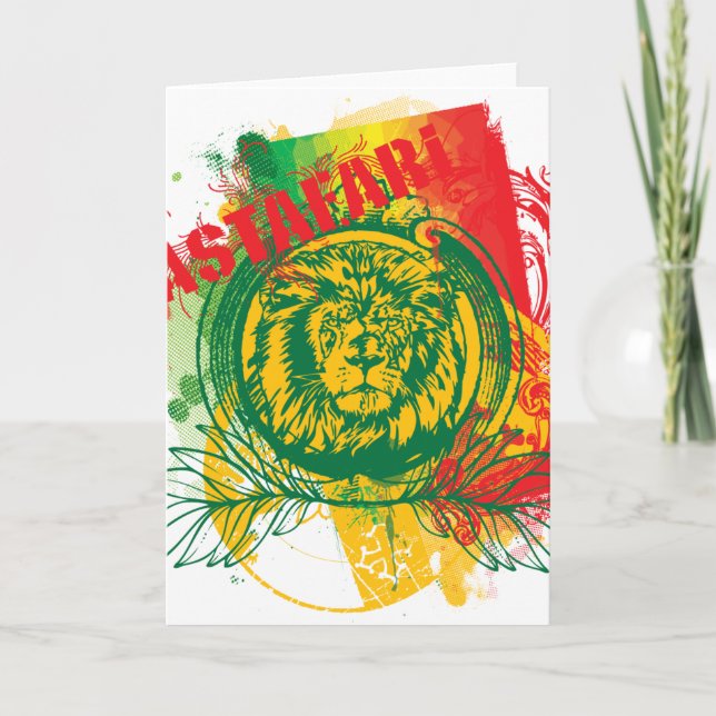 Tarjeta de felicitación de Rastafari (Anverso)
