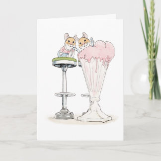 Tarjeta de felicitación de Ratones de Batido de Le