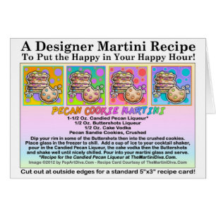 Tarjeta de felicitación de receta de Martini de ga