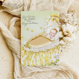 Tarjeta de felicitación de Recién nacido de época