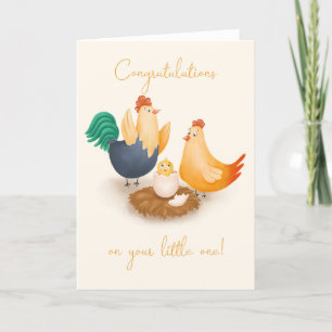 Tarjeta de felicitación de recién nacido lindo beb
