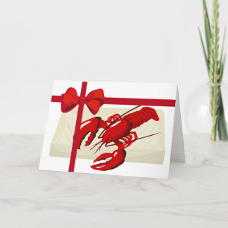 Tarjeta de felicitación de regalo de langosta