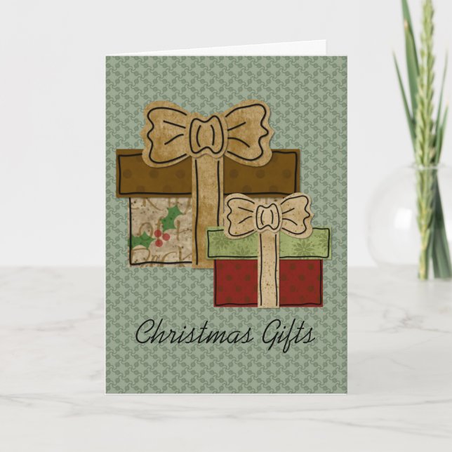 Tarjeta de felicitación de regalo de navidades (Anverso)