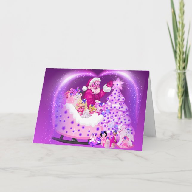 Tarjeta de felicitación de regalo de Santa Gift pa (Anverso)