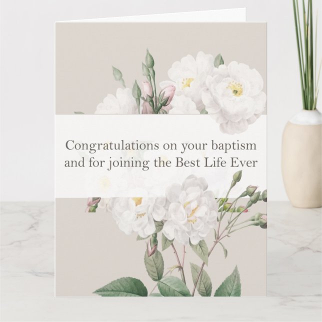 Tarjeta de felicitación de Regalos de Bautismo JW  (Anverso)