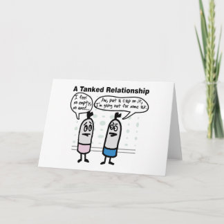 Tarjeta de felicitación de relaciones con tanques