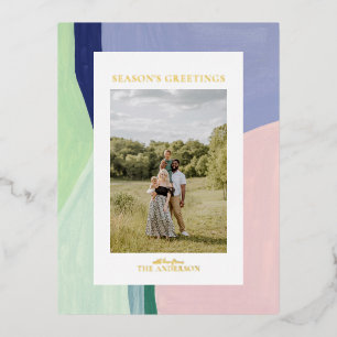 Tarjeta de felicitación de Relieve metalizado de f