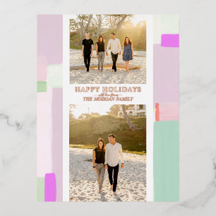 Tarjeta de felicitación de Relieve metalizado de f