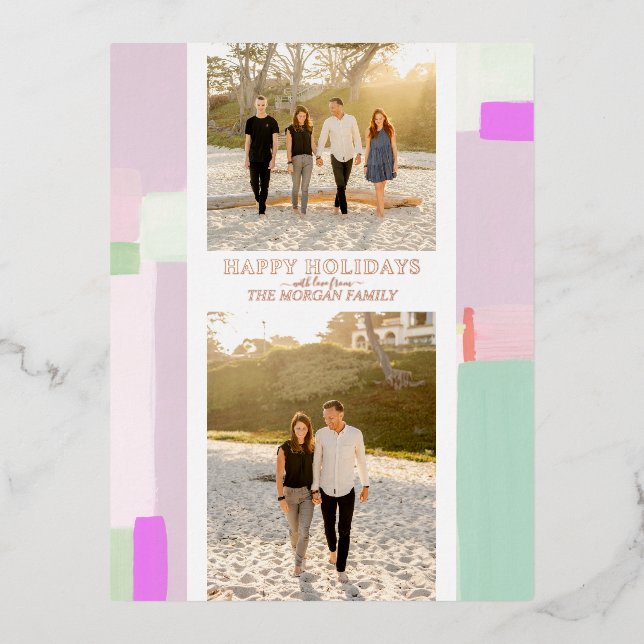 Tarjeta de felicitación de Relieve metalizado de f (Anverso)