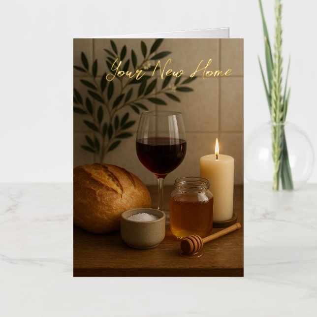 Tarjeta de felicitación de Relieve metalizado pleg (Anverso)