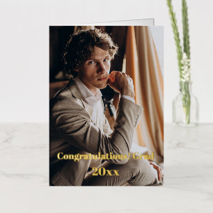 Tarjeta de felicitación de Relieve metalizado pleg