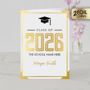 Tarjeta de felicitación de Relieve metalizado real
