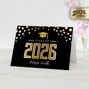 Tarjeta de felicitación de Relieve metalizado real