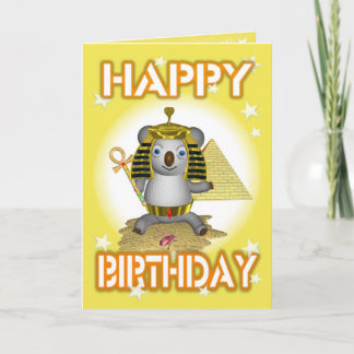 Tarjeta de felicitación de rey Tut del feliz