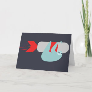 Tarjeta de felicitación de Rocket de la pereza
