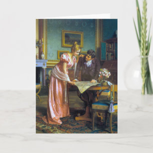 Tarjeta de felicitación de Romance Vintage