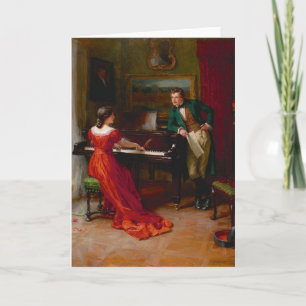Tarjeta de felicitación de Romance Vintage