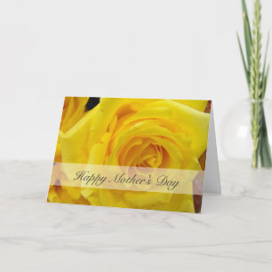 Tarjeta de felicitación de rosa amarilla del día d