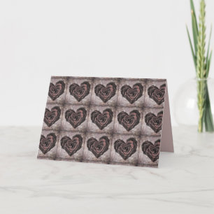 tarjeta de felicitación de rosa corazón gótico