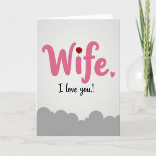 Tarjeta de Felicitación de Rosa 'Mi Esposa Te Amo'