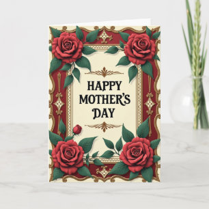 Tarjeta de felicitación de rosas de terciopelo