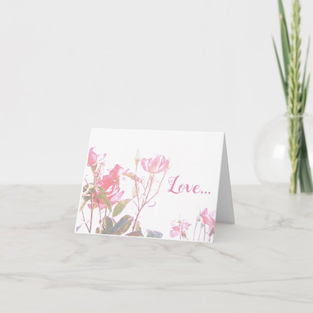 Tarjeta de felicitación de rosas del Día de San Va (Anverso)