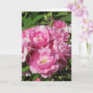 Tarjeta de felicitación de rosas dobladas