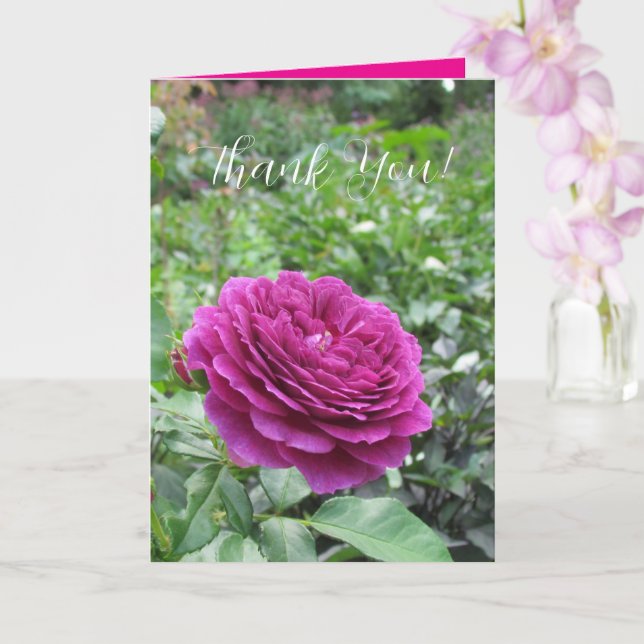 Tarjeta de felicitación de rosas dobladas (Orquídea)