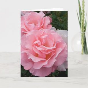 Tarjeta de felicitación de rosas rosadas